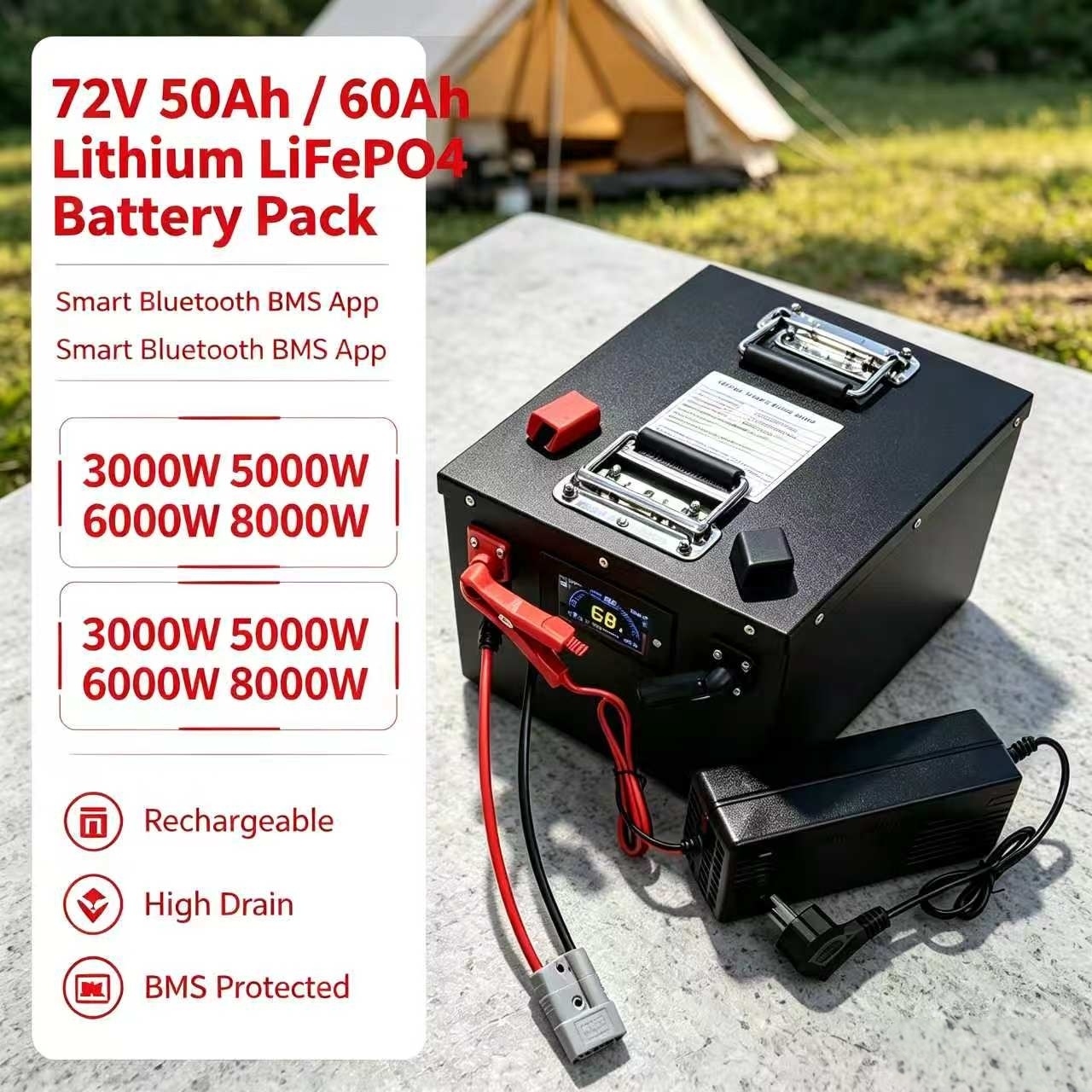 72V 50Ah 50A 60Ah 60Ah 60A リチウ - 72V 60Ah Lifepo4 Battery Pack のレビューと価格